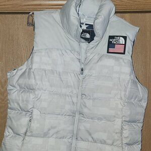 Women's The North Face 2018 USA Olympic Nuptse Glacier Grey Down Vest Size M
